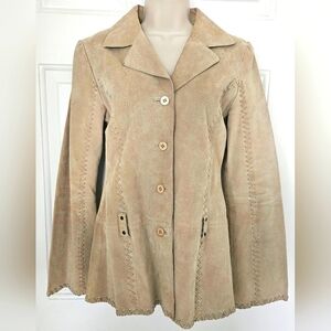 Wet Seal Y2K Boho Hippie Size M Suede Leather Jacket